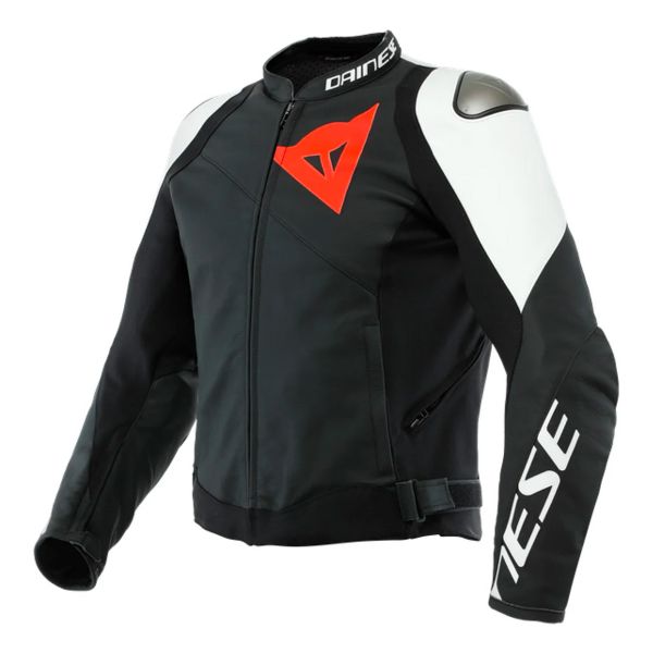 Motorradjacke Dainese Sportiva Black Matt White