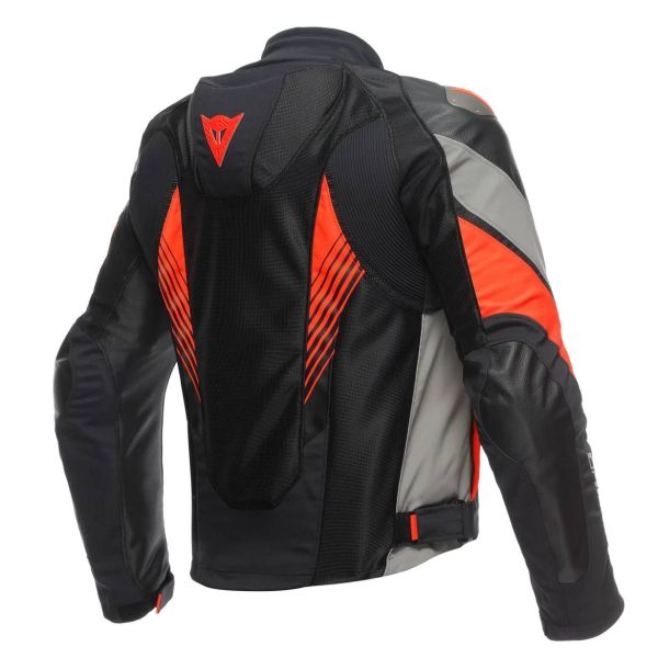 Dainese Super Rider Absoluteshell Black Dark Grey Fluo Red