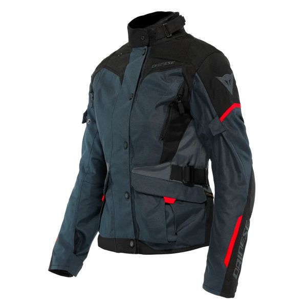 Motorradjacke Dainese Tempest 3 D-Dry Lady Ebony Black Lava Red