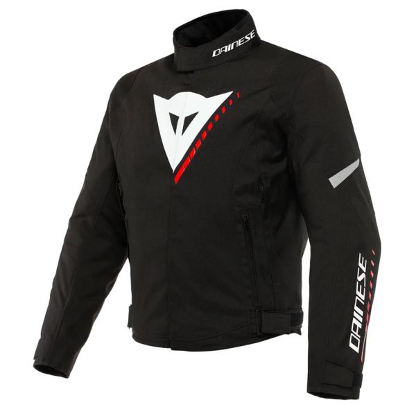 Motorradjacke Dainese Veloce D-Dry Black White Lava Red