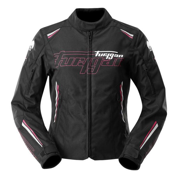 Motorradjacke Furygan Agata Schwarz Wei� Pink