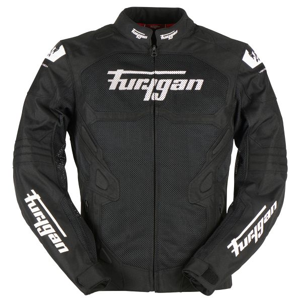 Motorradjacke Furygan Atom Vented Evo Black White Motorradjacke Furygan Atom Vented Evo Black White