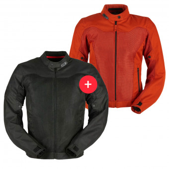Motorradjacke Furygan Duo Mistral Evo 3 Black + Mistral Lady Evo 3 Rouille