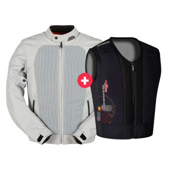 Airbag Furygan Genesis Mistral Evo 2 Pearl + Airbag Waistcoat Back Protector D3O