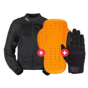 Motorradjacke Furygan Genesis Mistral Lady Evo2 Black+Back Protector D3O Viper Level2+Jet Lady