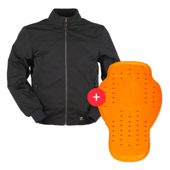 Motorradjacke Furygan Kenya Evo Black + Back Protector D3O Viper Level 2