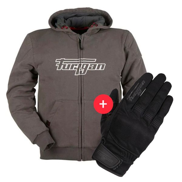 Motorradjacke Furygan Luxio Evo Grey + Jet D3O Black