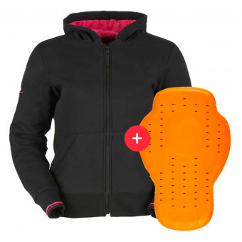 Motorradjacke Furygan Luxio Lady Evo Black Pink + Back Protector D3O Viper Level 2