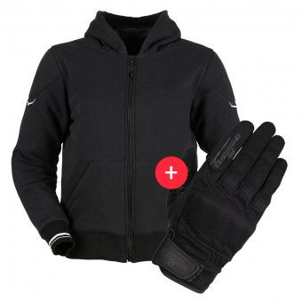 Motorradjacke Furygan Luxio Lady Evo Black White + Jet Lady D3O Black