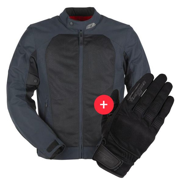 Motorradjacke Furygan Mistral Evo 3 Blue Black + Jet D3O Black