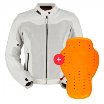 Motorradjacke Furygan Mistral Lady Evo 3 Pearl Pearl + Back Protector D3O Viper Level 2