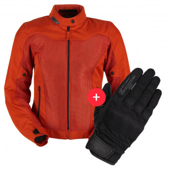 Motorradjacke Furygan Mistral Lady Evo 3 Rouille + Jet Lady D3O Black