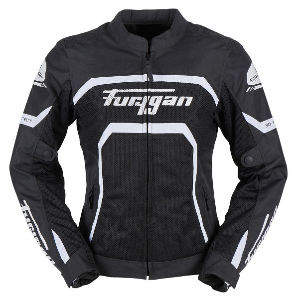 Motorradjacke Furygan Mystic Evo Vented Black White Motorradjacke Furygan Mystic Evo Vented Black White