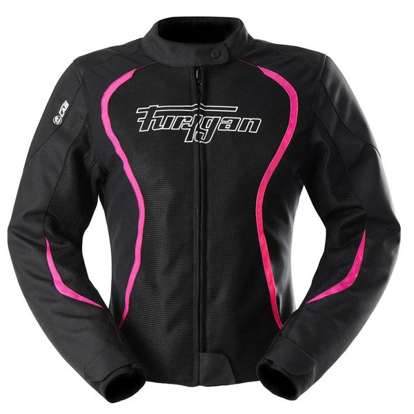 Motorradjacke Furygan Odessa Vented 3 in 1 Black White Pink