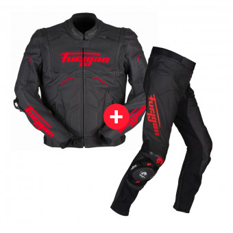 Motorradjacke Furygan Raptor Evo 2 Black Red + Raptor Evo Black Red Pant