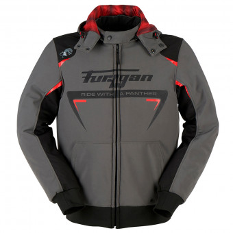 Motorradjacke Furygan Sektor Roadster Anthracite Black Red