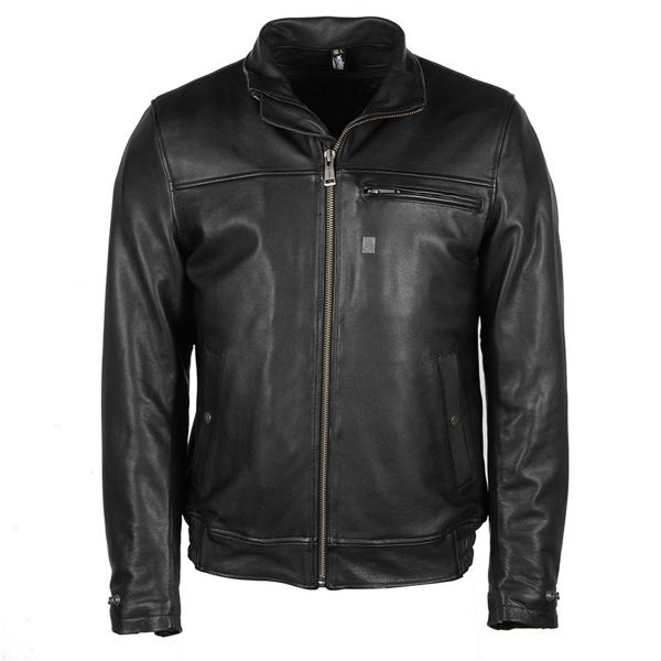Motorradjacke Helstons Benny Leather Rag Black