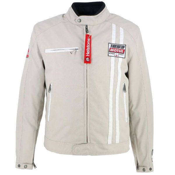 Motorradjacke Helstons Boxer Silver White
