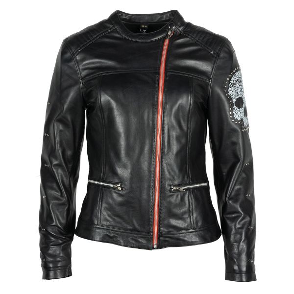 Motorradjacke Helstons Cher Leather Lady Soft Black Motorradjacke Helstons Cher Leather Lady Soft Black