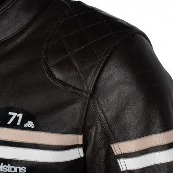 Helstons Chevy Leather Brown Beige White