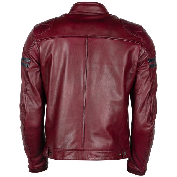 Helstons Chevy Leather Burgundy Blue