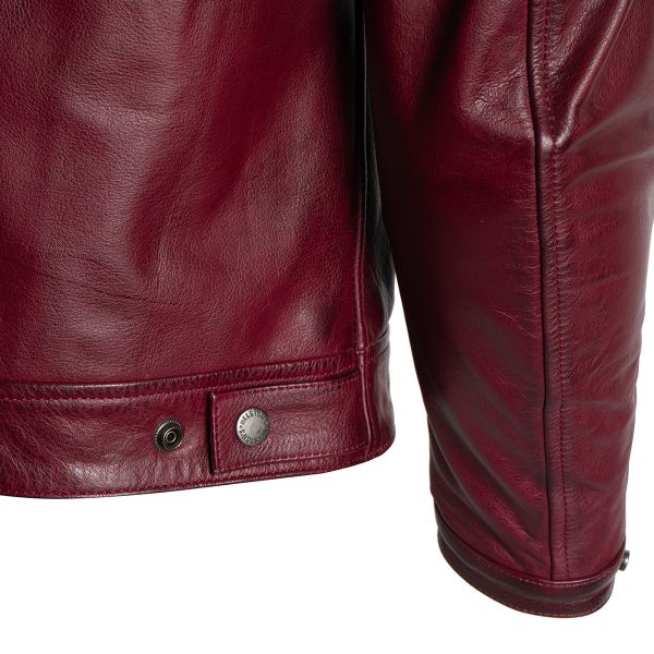 Helstons Chevy Leather Burgundy Blue