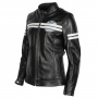 Motorradjacke Helstons Chica Leather Black
