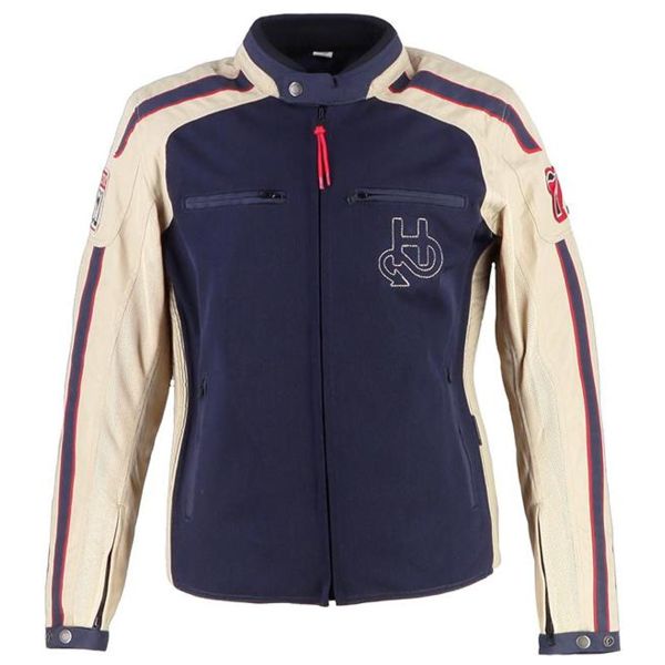 Motorradjacke Helstons Club Girl Air Mash Silver Blue Red