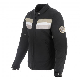 Motorradjacke Helstons Corvette Black Beige White
