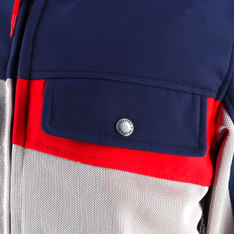 Helstons Cross Air Mesh Silver Blue Red