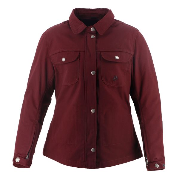 Motorradweste Helstons Detroit Girl Canvas Bordeaux