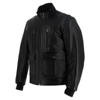 Helstons Downtown Leather Rag Black