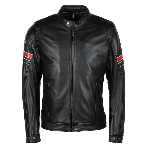 Motorradjacke Helstons Elron Leather Rag Black Motorradjacke Helstons Elron Leather Rag Black