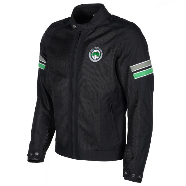 Motorradjacke Helstons Elron Mesh Black Grey Green
