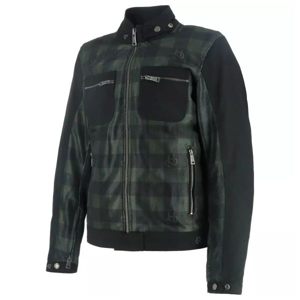 Motorradjacke Helstons Genesis Air Black Green Motorradjacke Helstons Genesis Air Black Green