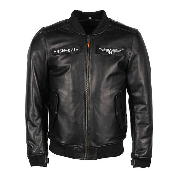 Motorradjacke Helstons Helico Leather Rag Black Motorradjacke Helstons Helico Leather Rag Black