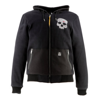 Motorradjacke Helstons Hoodie Bones Black