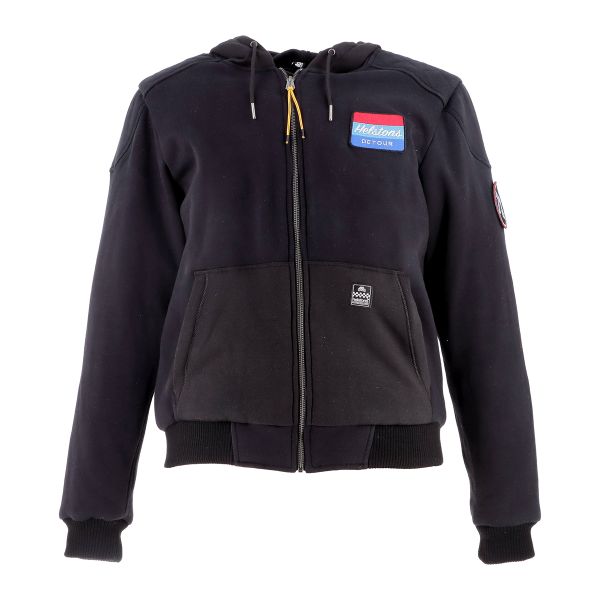 Motorradjacke Helstons Hoodie Detour Black Motorradjacke Helstons Hoodie Detour Black