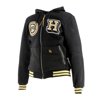 Motorradjacke Helstons Hoodie University Black