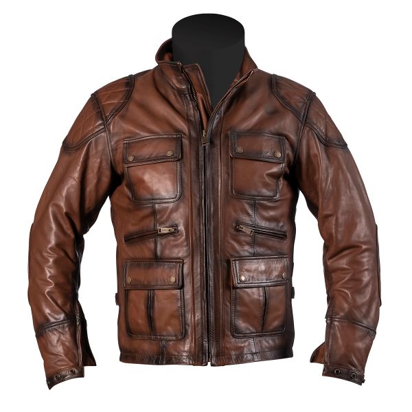 Motorradjacke Helstons Hunt Rag Brown Bi-Tons