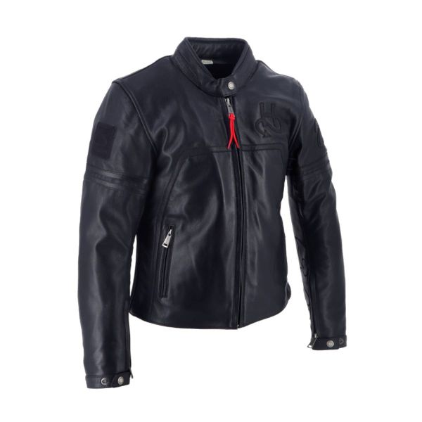 Motorradjacke Helstons Indiana Leather Schwarz