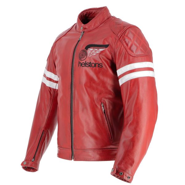 Motorradjacke Helstons Jake Speed Leather Red
