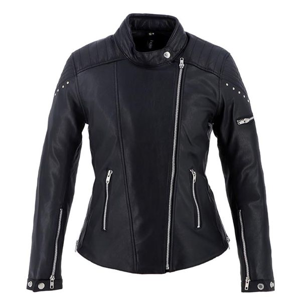 Motorradjacke Helstons Janis Leather Black