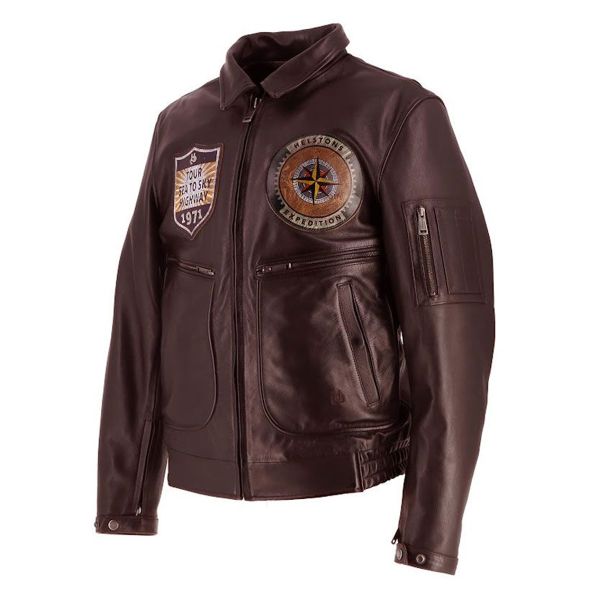 Helstons Jet Force Leather Rag Brown