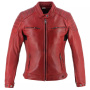 Motorradjacke Helstons Jody Leather Soft Red