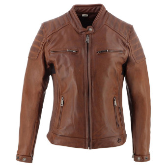 Motorradjacke Helstons Jody Leather Soft Tan Gewachst