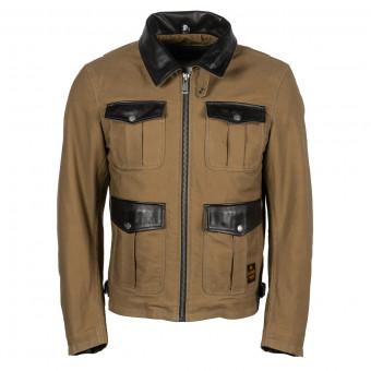 Motorradjacke Helstons Joey Coton Leather Kraft Brown