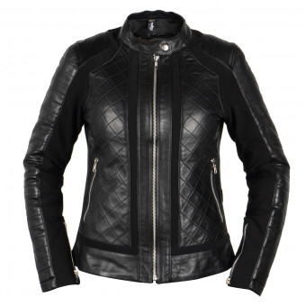 Motorradjacke Helstons Kate Leather Lady Soft Stretch Black