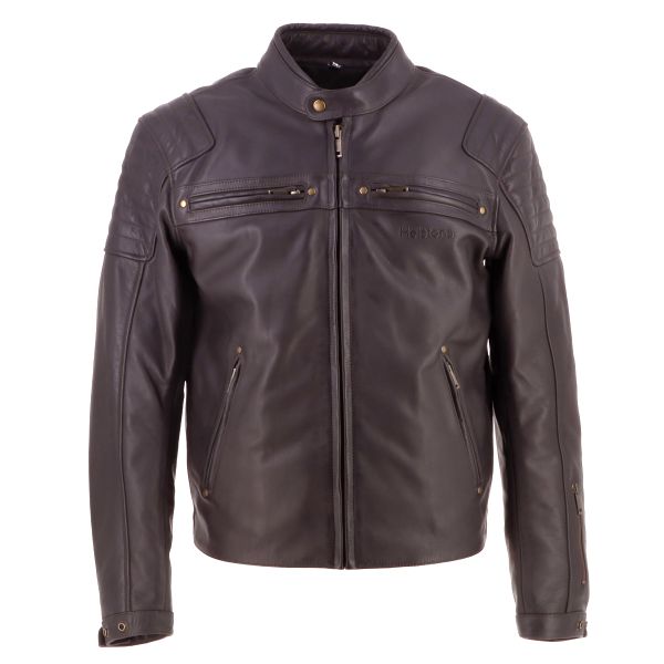 Motorradjacke Helstons Missile Leather Brown