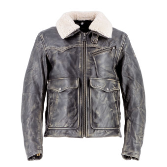 Motorradjacke Helstons Ontario Leather Dirty Stoned